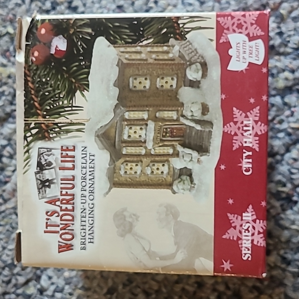 Enesco It's a Wonderful Life Porcelain Hanging Ornament: Series II, City Hall